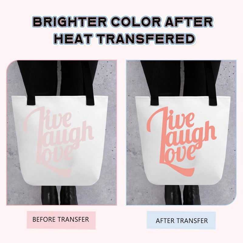 HTVSTD Pink Sublimation Ink Transfer Sheets 8 Sheets 12inches * 10inches Peachy Pink Sublimation Paper Transfer Sheets for Mugs Tumblers DIY Transfer Paper - Image 2